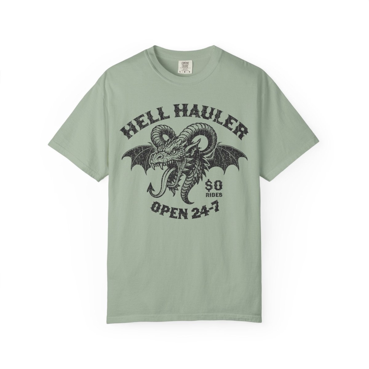 Hell Hauler Dragon Trip Comfort Colors Relaxed Fit Heavy Soft Funny, Creepy Heavy Metal Halloween Scary Style