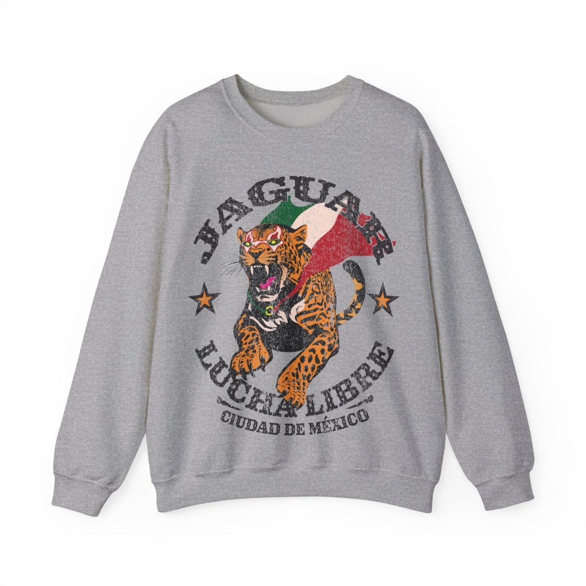 Jaguar Lucha Libre Fleece Sweatshirt, Mexico City Wrestling