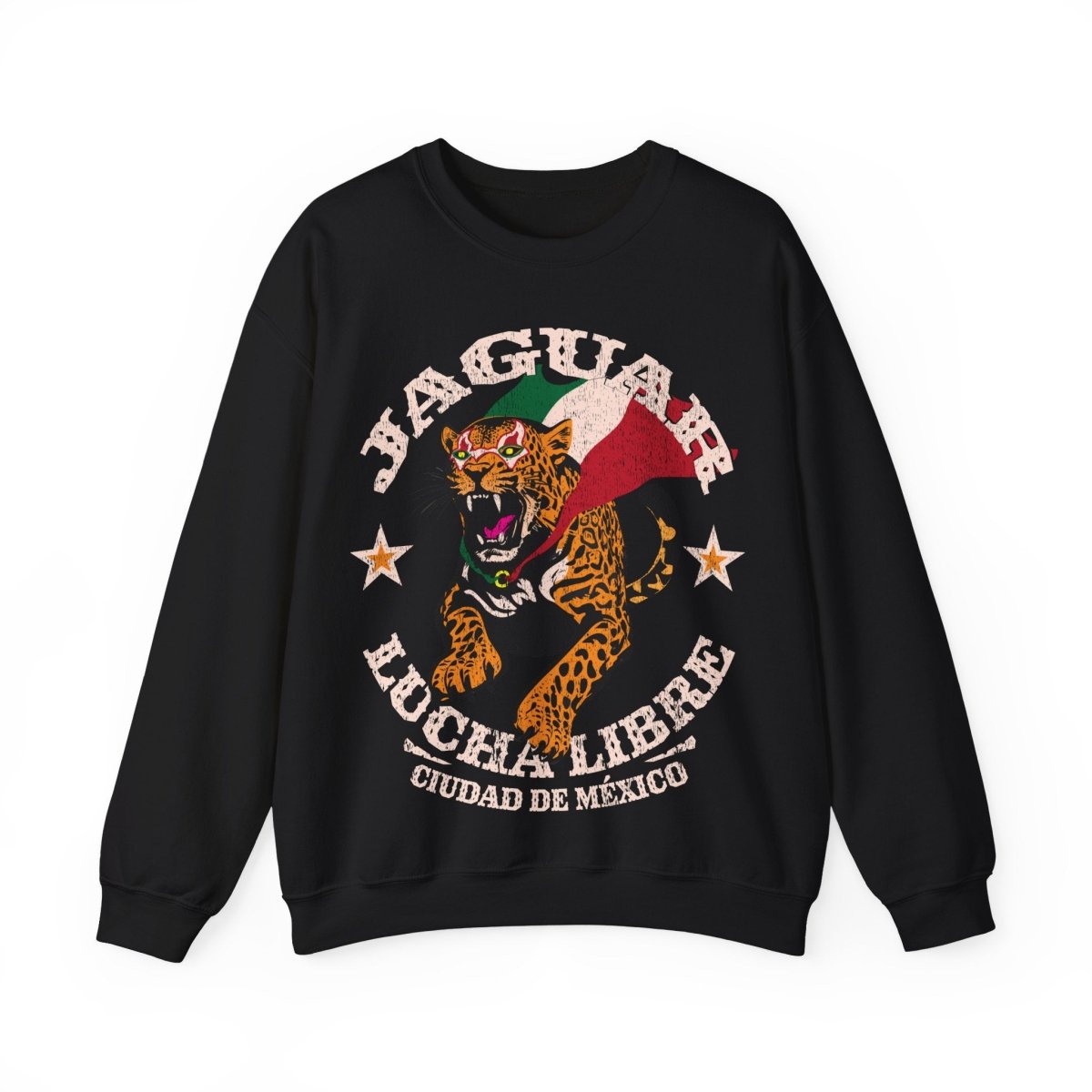 Jaguar Lucha Libre Fleece Sweatshirt, Mexico City Wrestling