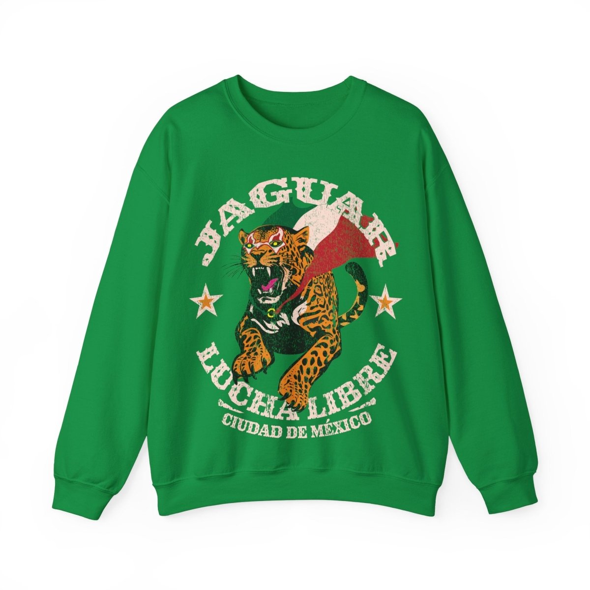 Jaguar Lucha Libre Fleece Sweatshirt, Mexico City Wrestling