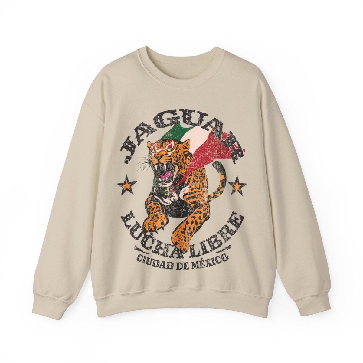 Jaguar Lucha Libre Fleece Sweatshirt, Mexico City Wrestling