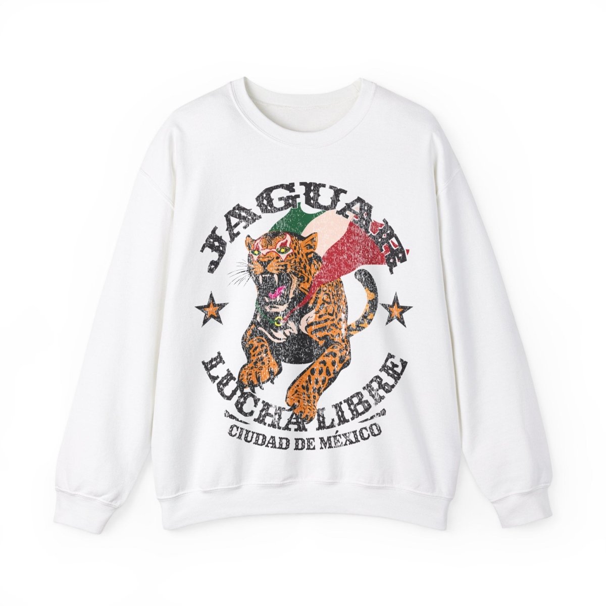 Jaguar Lucha Libre Fleece Sweatshirt, Mexico City Wrestling