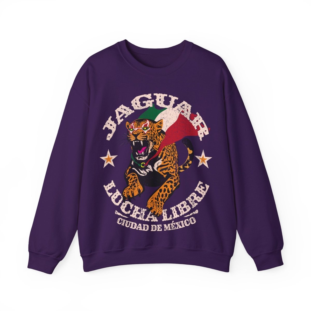 Jaguar Lucha Libre Fleece Sweatshirt, Mexico City Wrestling