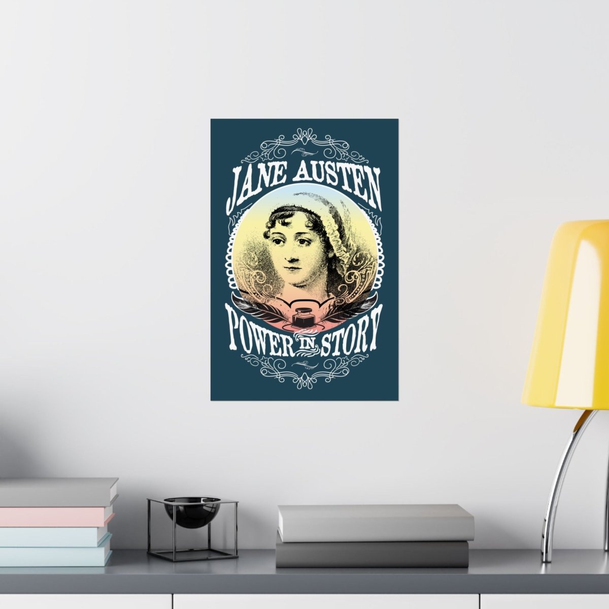 Jane Austen Power In Story Premium Wall Art Print, Her Gift