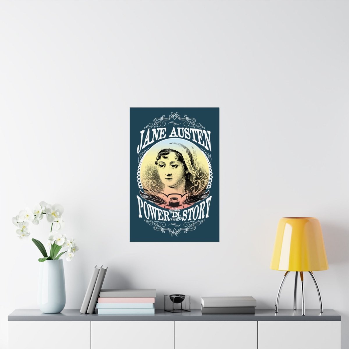 Jane Austen Power In Story Premium Wall Art Print, Her Gift