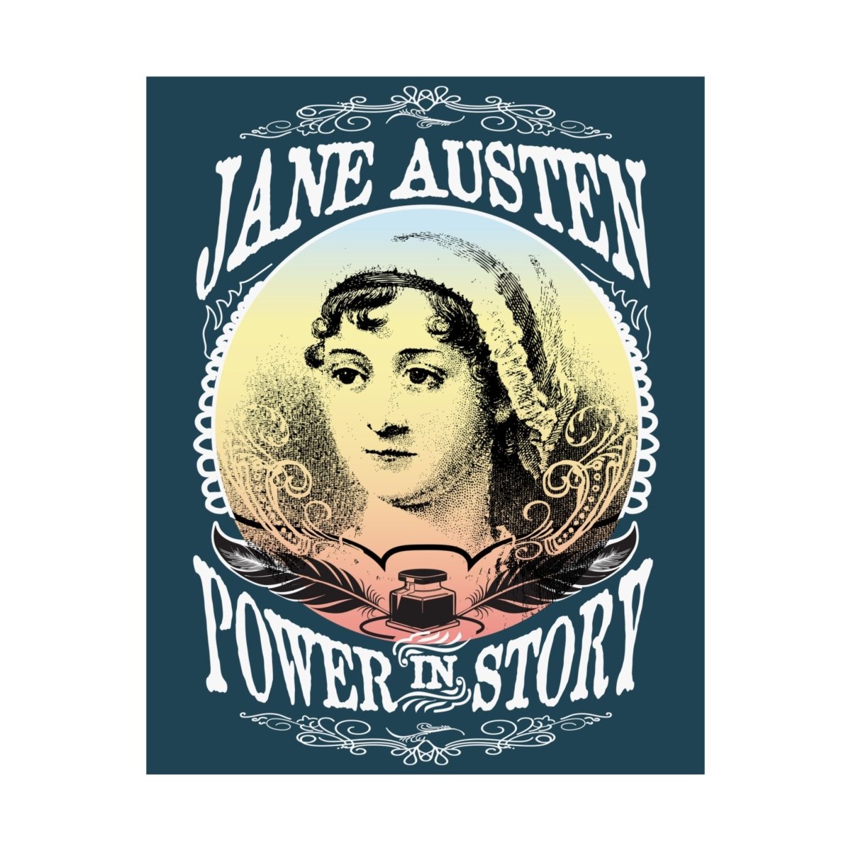 Jane Austen Power In Story Premium Wall Art Print, Her Gift