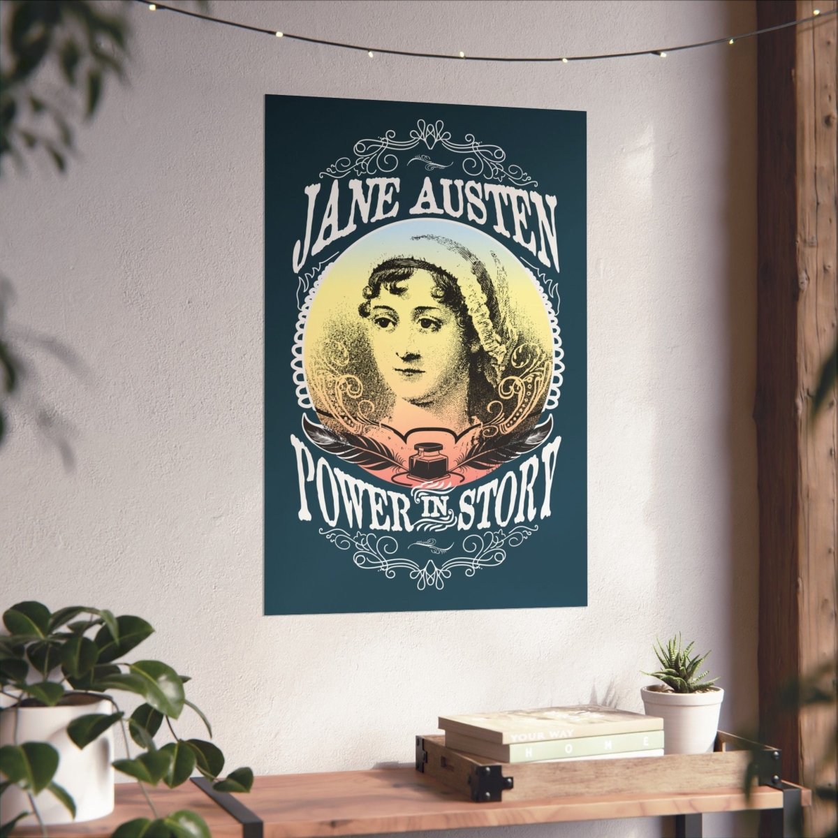 Jane Austen Power In Story Premium Wall Art Print, Her Gift