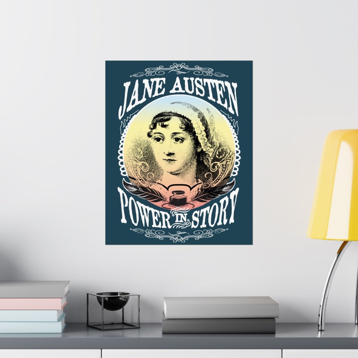 Jane Austen Power In Story Premium Wall Art Print, Her Gift