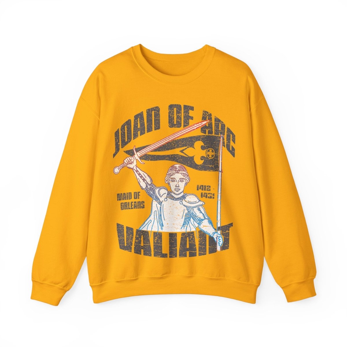 Joan of Arc Valiant Fleece Sweatshirt, Her Gift, Inspire Leadership