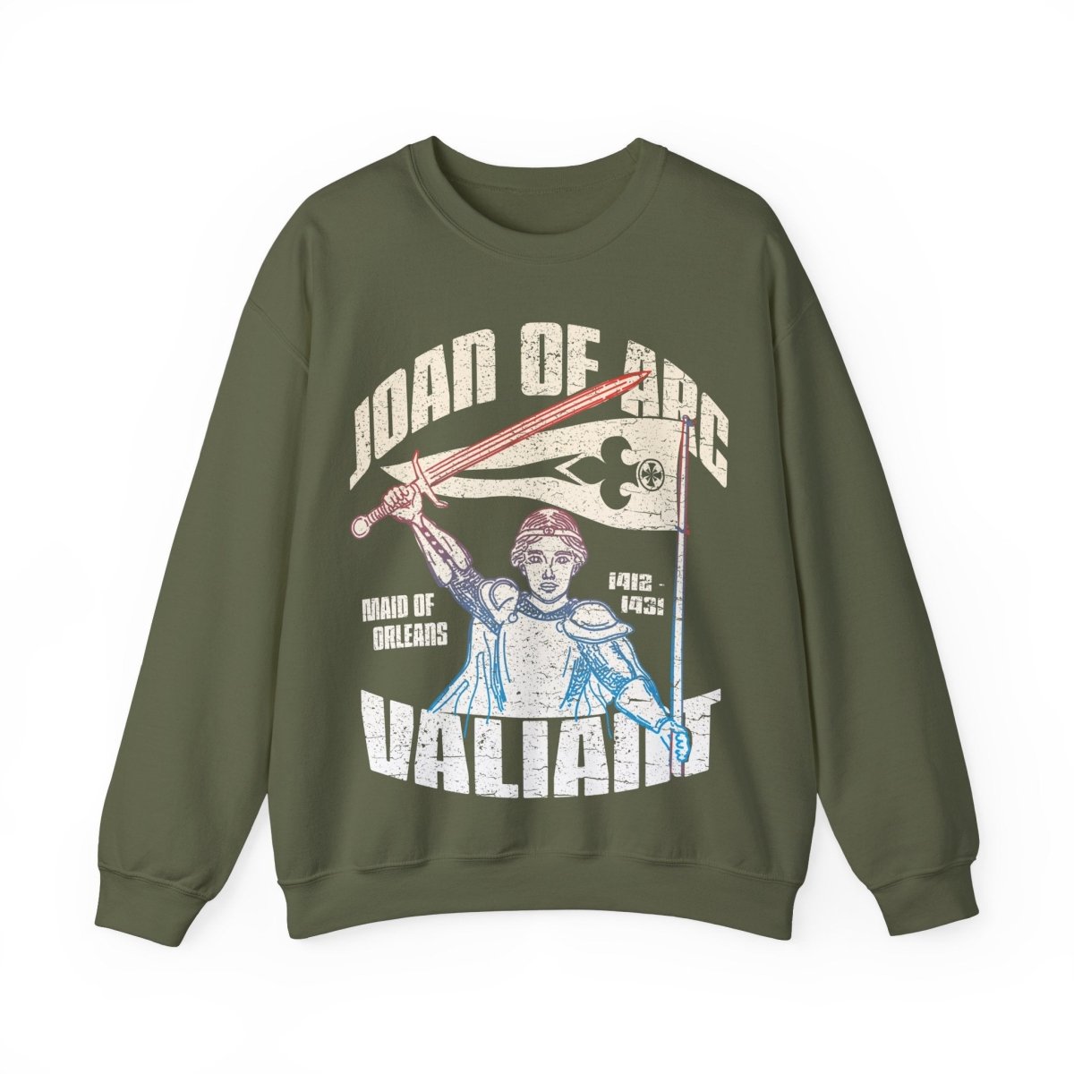 Joan of Arc Valiant Fleece Sweatshirt, Her Gift, Inspire Leadership