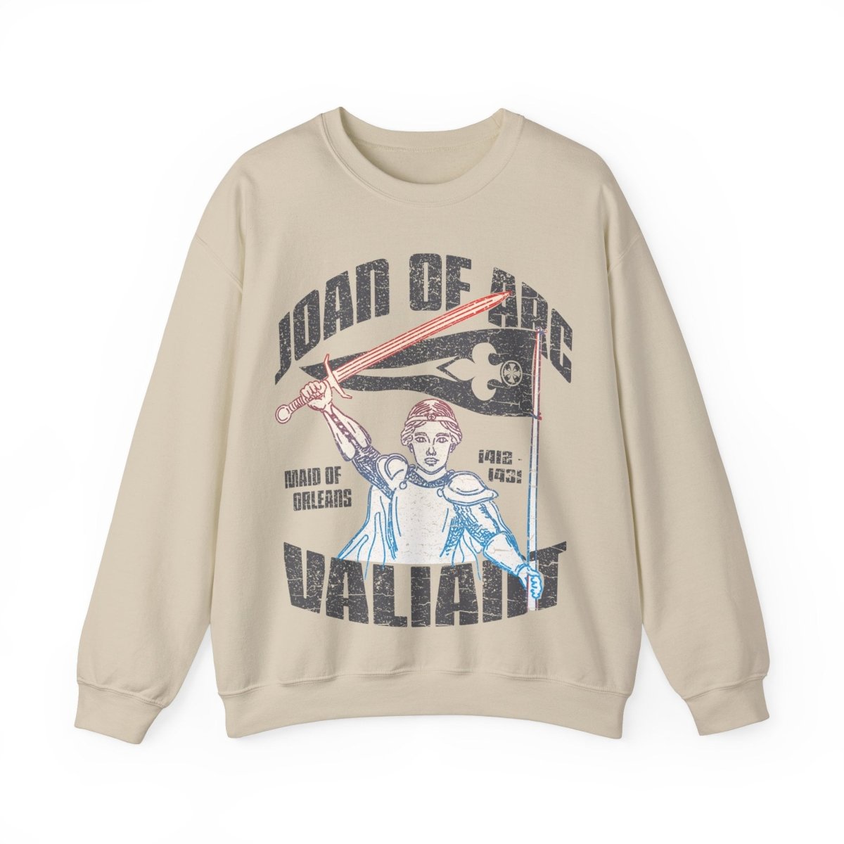 Joan of Arc Valiant Fleece Sweatshirt, Her Gift, Inspire Leadership