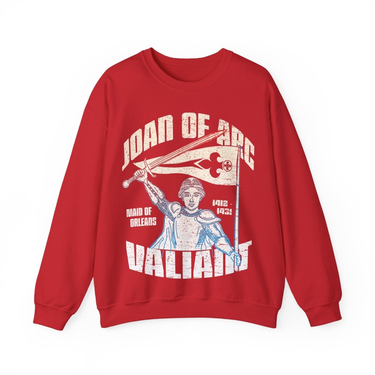 Joan of Arc Valiant Fleece Sweatshirt, Her Gift, Inspire Leadership