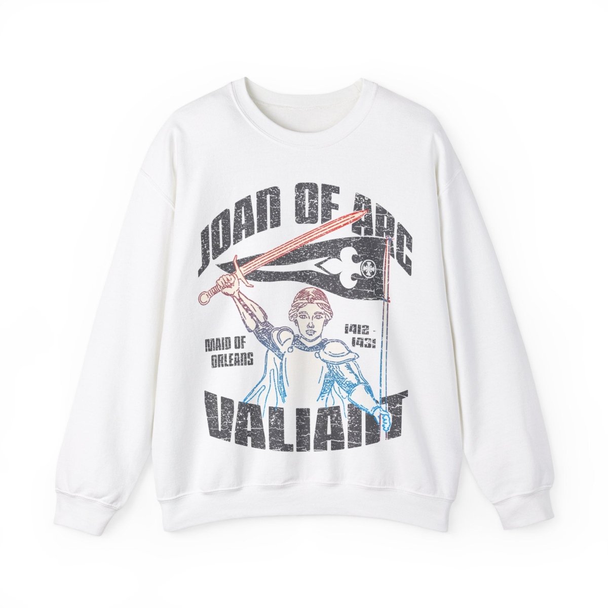 Joan of Arc Valiant Fleece Sweatshirt, Her Gift, Inspire Leadership