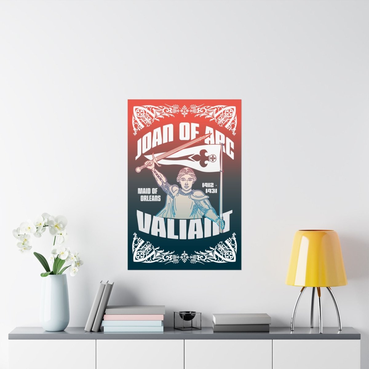 Joan Of Arc Valiant Premium Wall Art Print, Her Gift