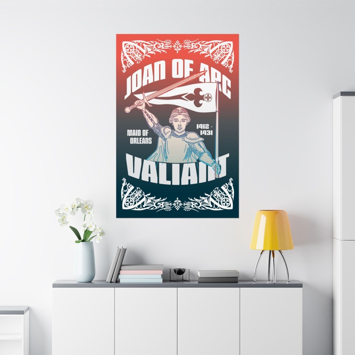 Joan Of Arc Valiant Premium Wall Art Print, Her Gift