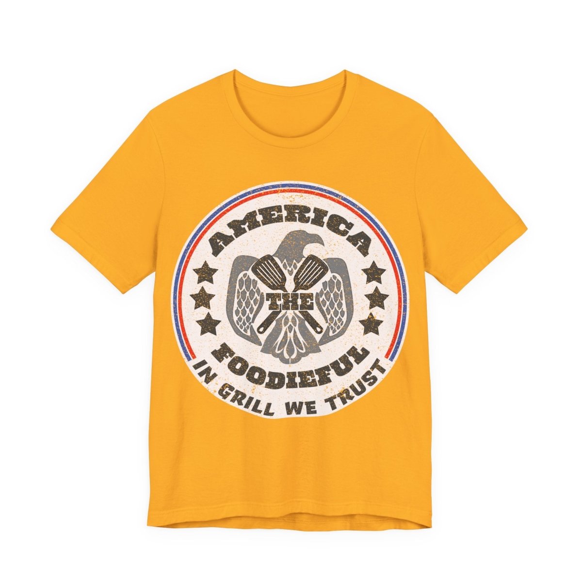 July 4th Grill Foodie Funny Premium T-Shirt, In Grill We Trust, America The Foodieful