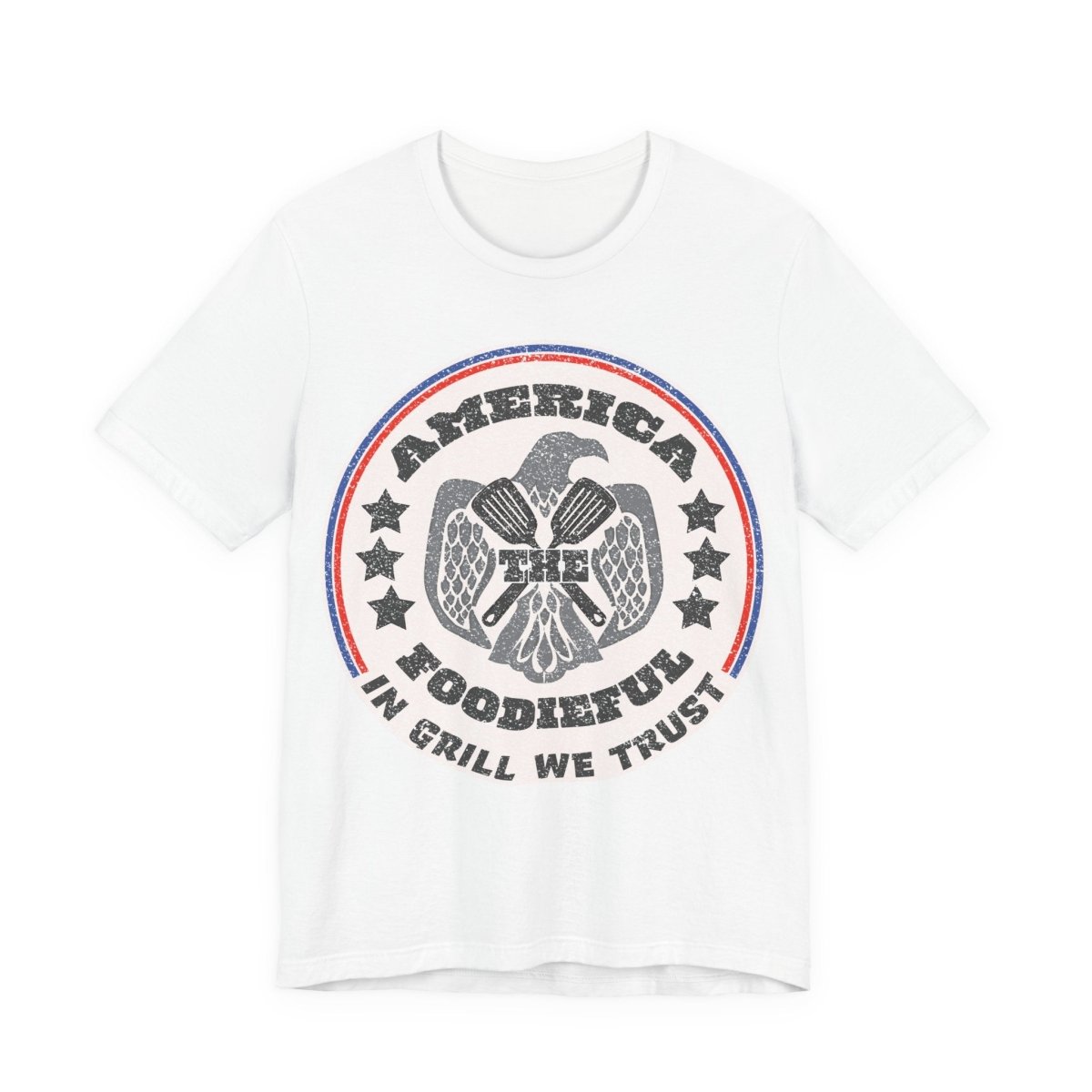 July 4th Grill Foodie Funny Premium T-Shirt, In Grill We Trust, America The Foodieful