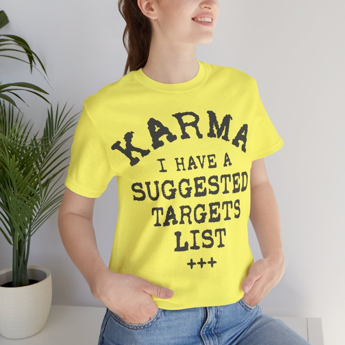 Karma Suggested Targets Funny Premium T-Shirt