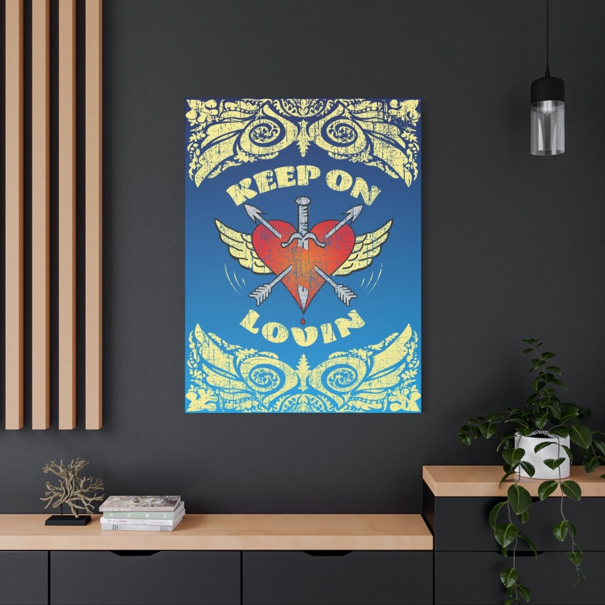 Keep On Loving Canvas Wall Art Wrap, 1.25" Deep