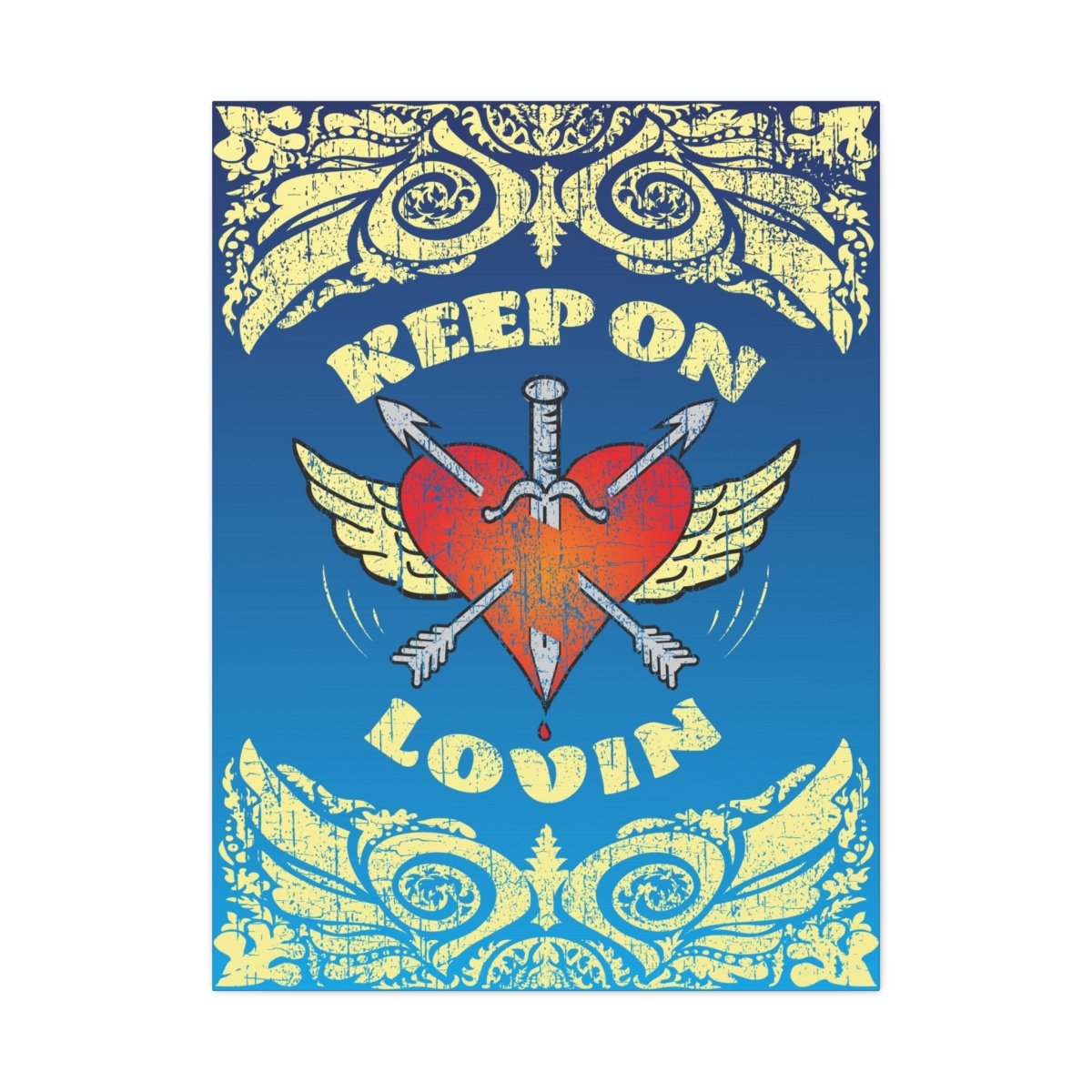 Keep On Loving Canvas Wall Art Wrap, 1.25" Deep