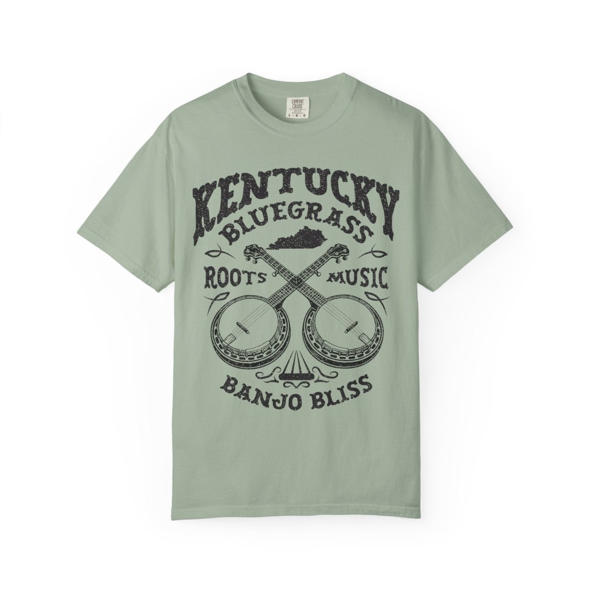 Kentucky Bluegrass Roots Music Comfort Colors Relaxed Fit Tee, Banjos