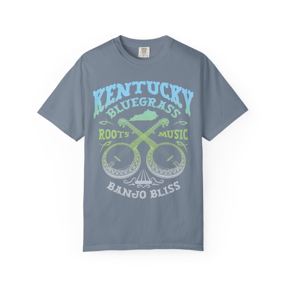 Kentucky Bluegrass Roots Music Comfort Colors Relaxed Fit Tee, Banjos