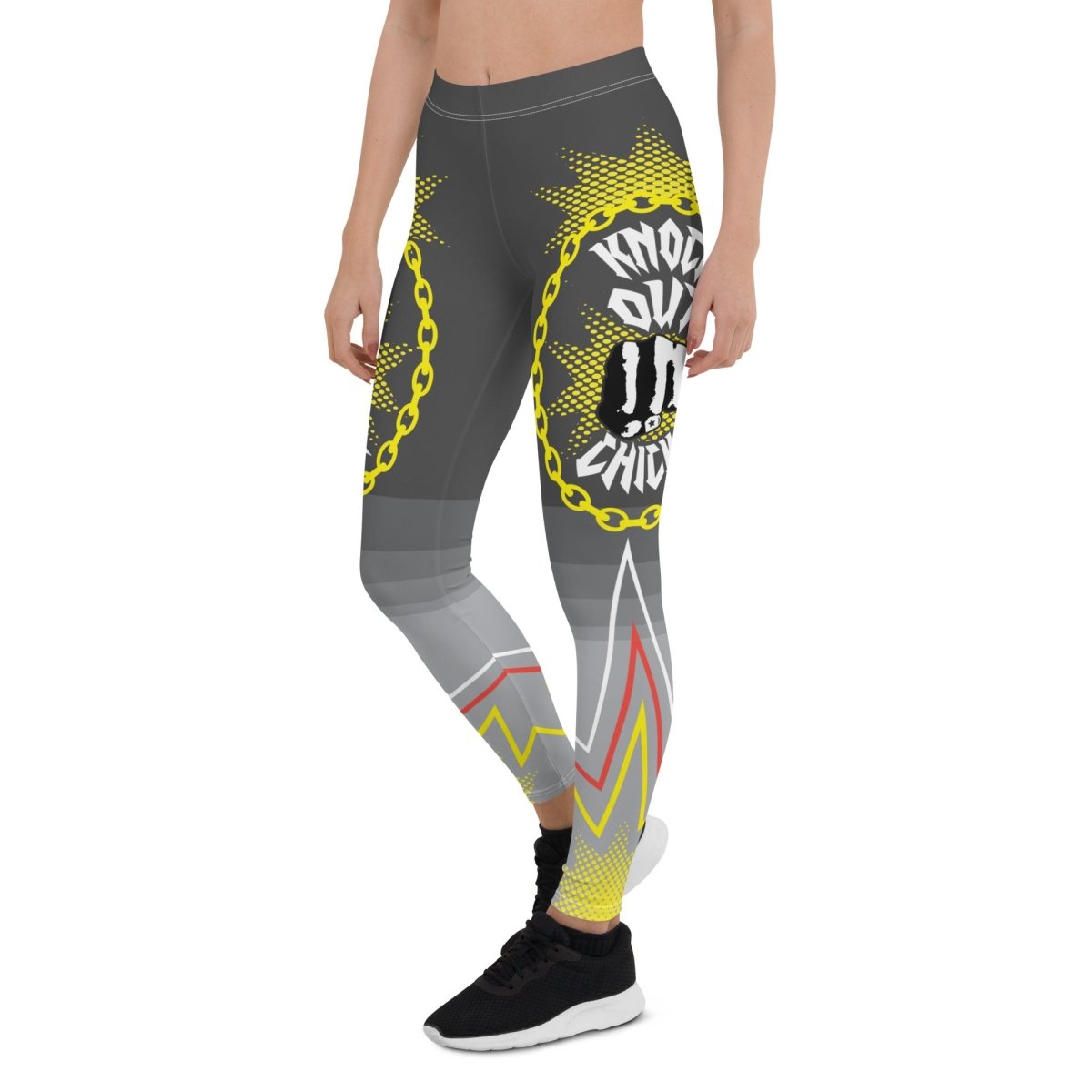 Knockout Chick Premium Leggings, She's Beautiful and Dangerous, Workout Training Gift