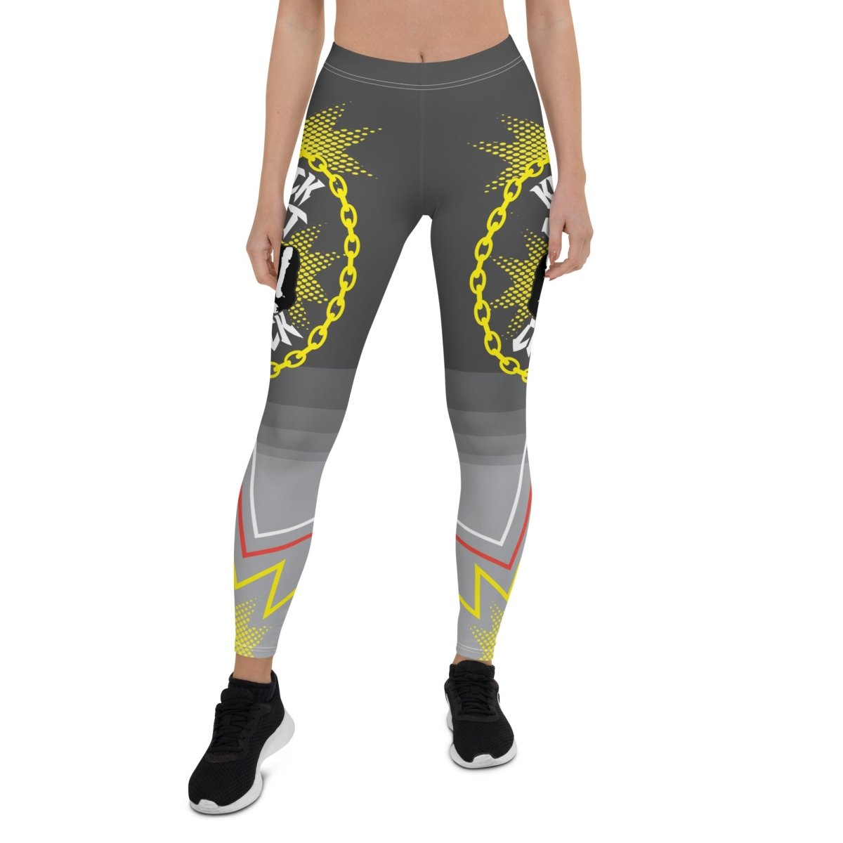 Knockout Chick Premium Leggings, She's Beautiful and Dangerous, Workout Training Gift