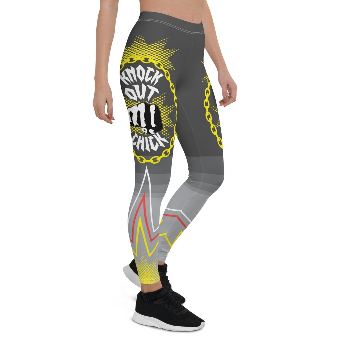 Knockout Chick Premium Leggings, She's Beautiful and Dangerous, Workout Training Gift