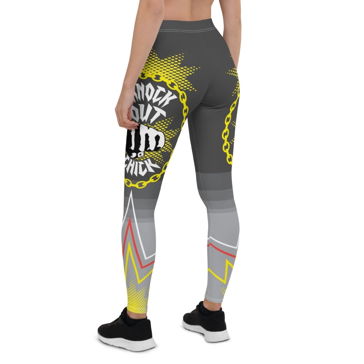 Knockout Chick Premium Leggings, She's Beautiful and Dangerous, Workout Training Gift