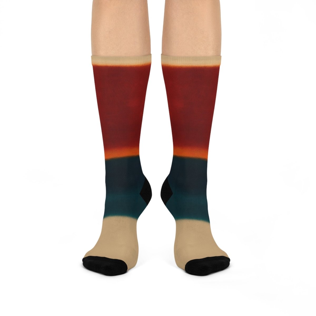 Lakeside Bonfire Abstract Color Field Gift Cushioned Crew Socks