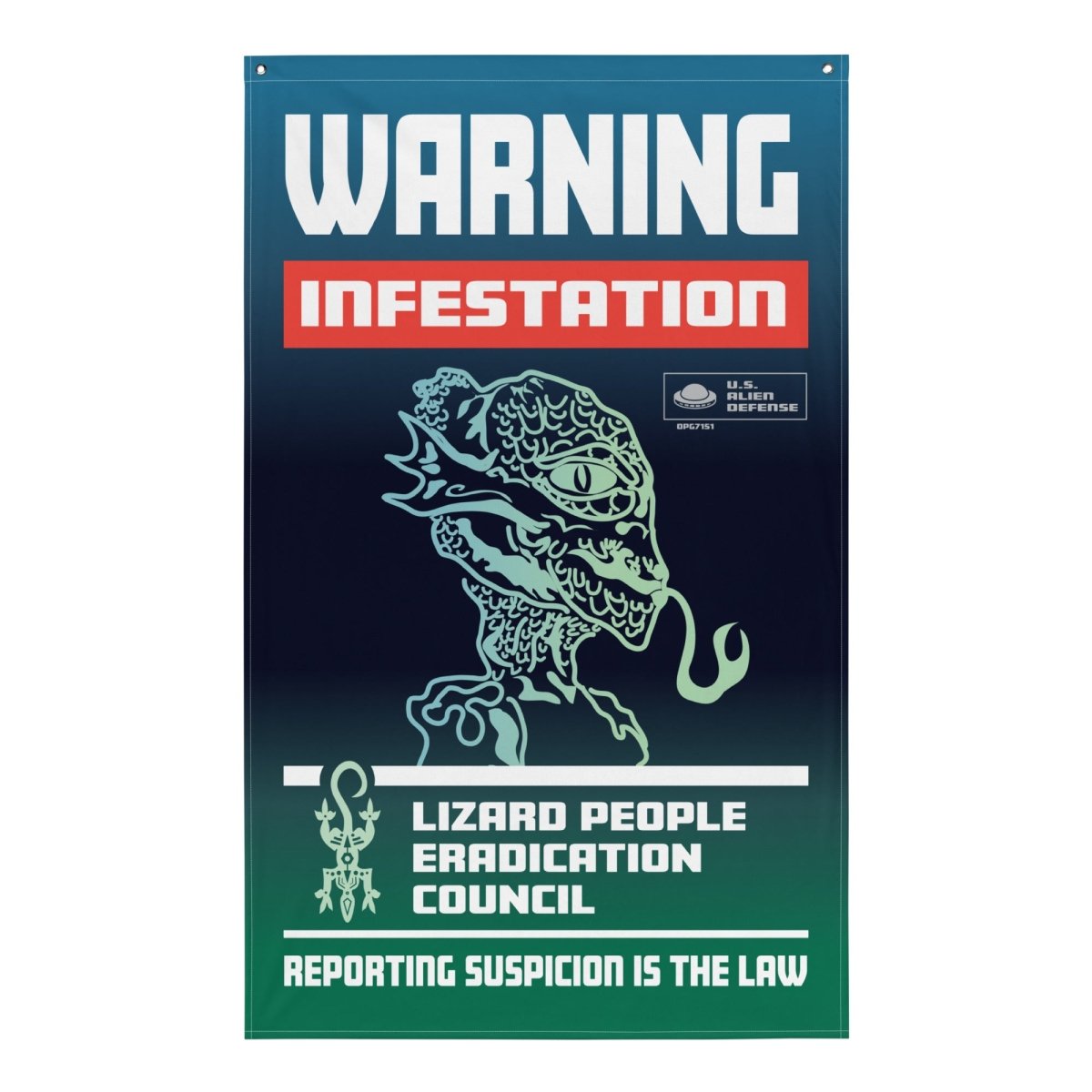 Lizard People Flag, Aliens Conspiracy, Fake People Warning, Cool Wall Decor, Reptilian