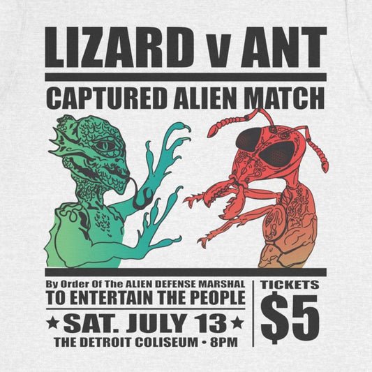 Lizard People v Ant People Captured Alien Event Premium T-Shirt