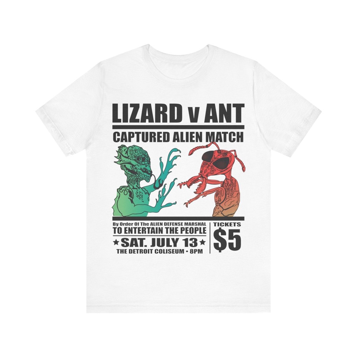 Lizard People v Ant People Captured Alien Event Premium T-Shirt