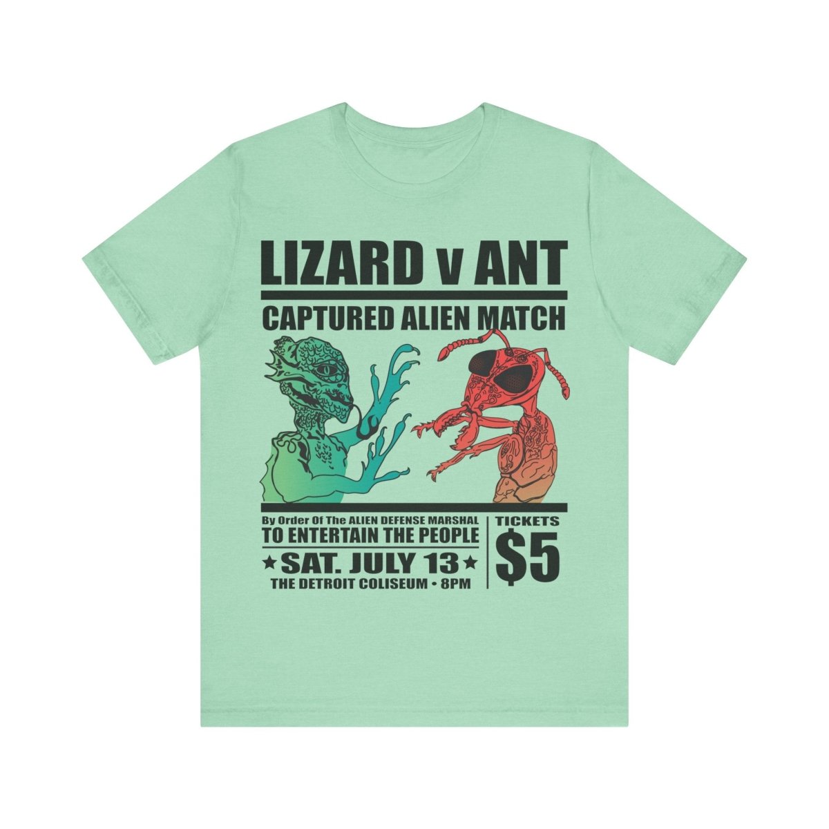 Lizard People v Ant People Captured Alien Event Premium T-Shirt