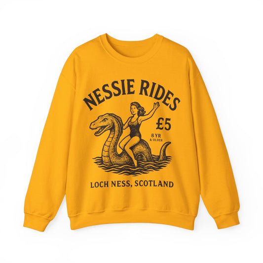 Loch Ness Monster Rides Adventure Woman Fleece Sweatshirt