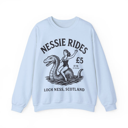 Loch Ness Monster Rides Adventure Woman Fleece Sweatshirt