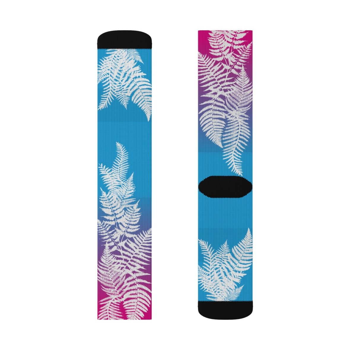 Lush Ferns Sunset Socks, Natural Lounge Mode, Relax Gift