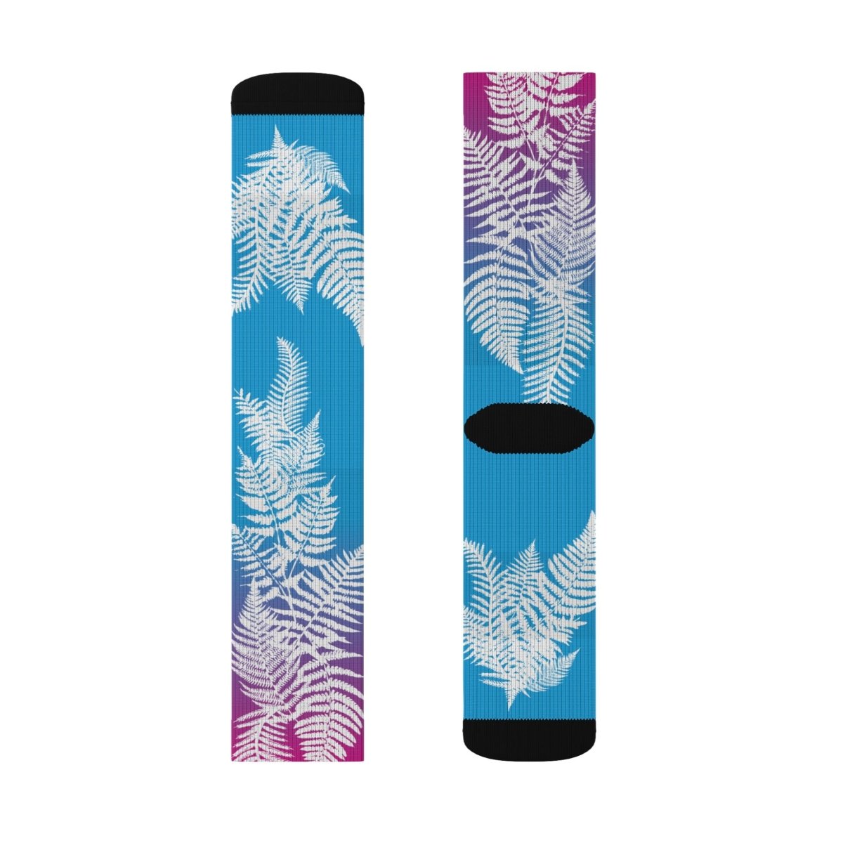 Lush Ferns Sunset Socks, Natural Lounge Mode, Relax Gift