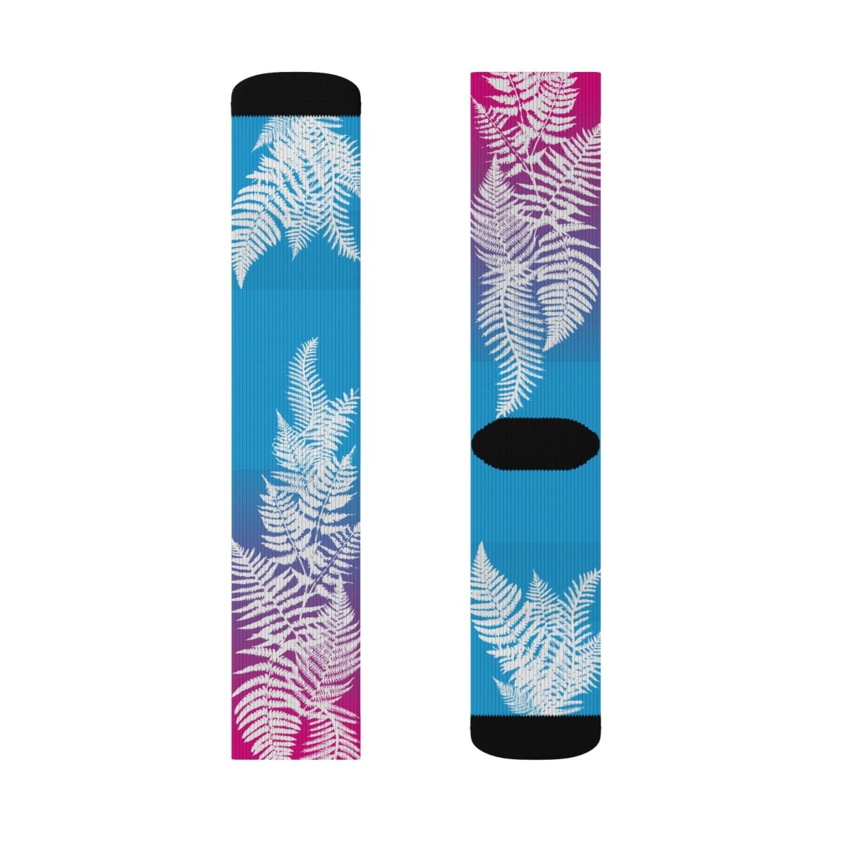 Lush Ferns Sunset Socks, Natural Lounge Mode, Relax Gift