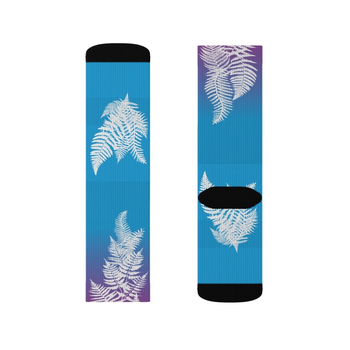 Lush Ferns Sunset Socks, Natural Lounge Mode, Relax Gift