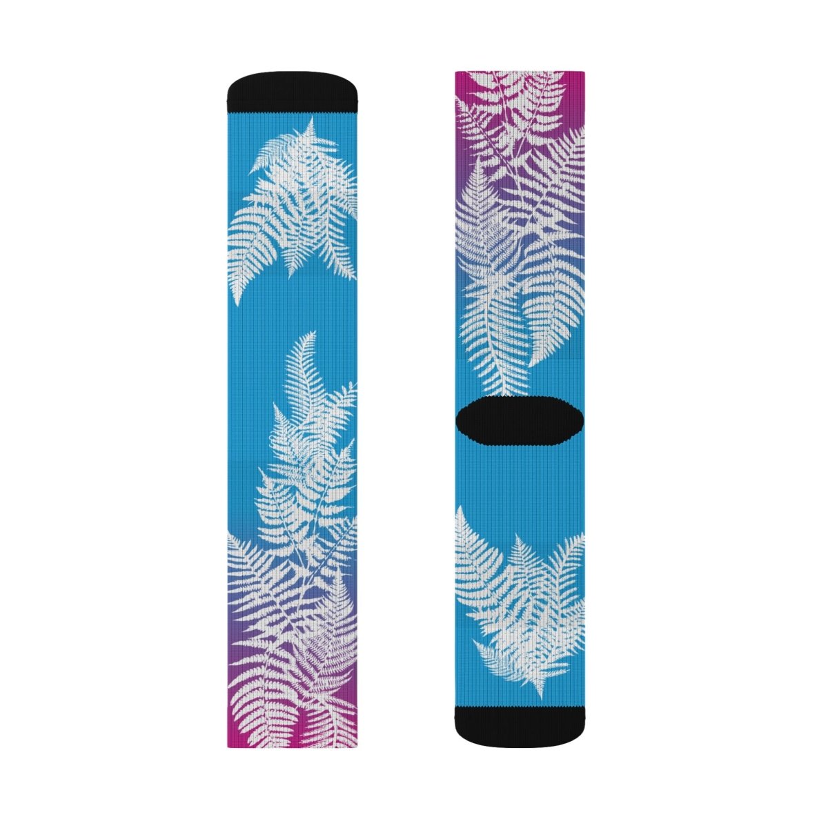 Lush Ferns Sunset Socks, Natural Lounge Mode, Relax Gift