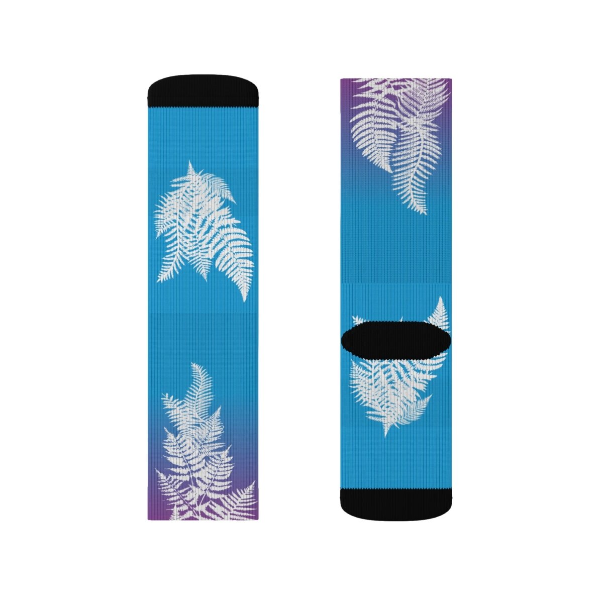 Lush Ferns Sunset Socks, Natural Lounge Mode, Relax Gift