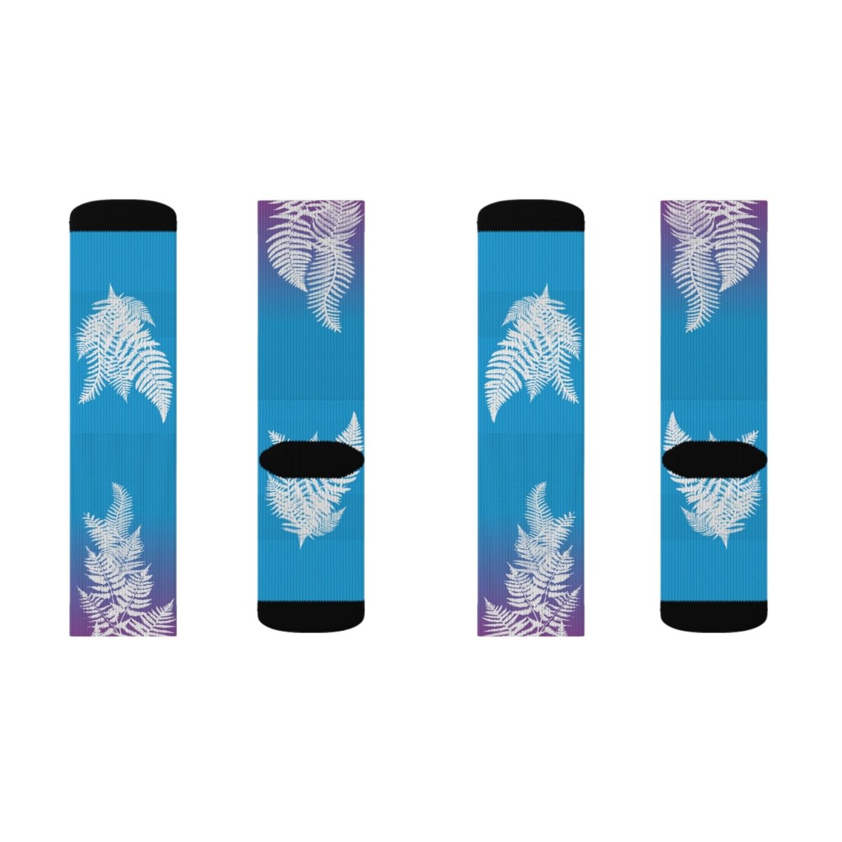 Lush Ferns Sunset Socks, Natural Lounge Mode, Relax Gift