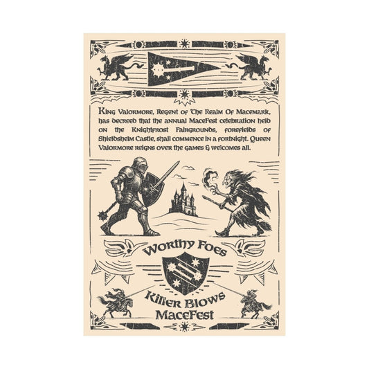 MaceFest Knight Battles Premium Art Print Fairytale