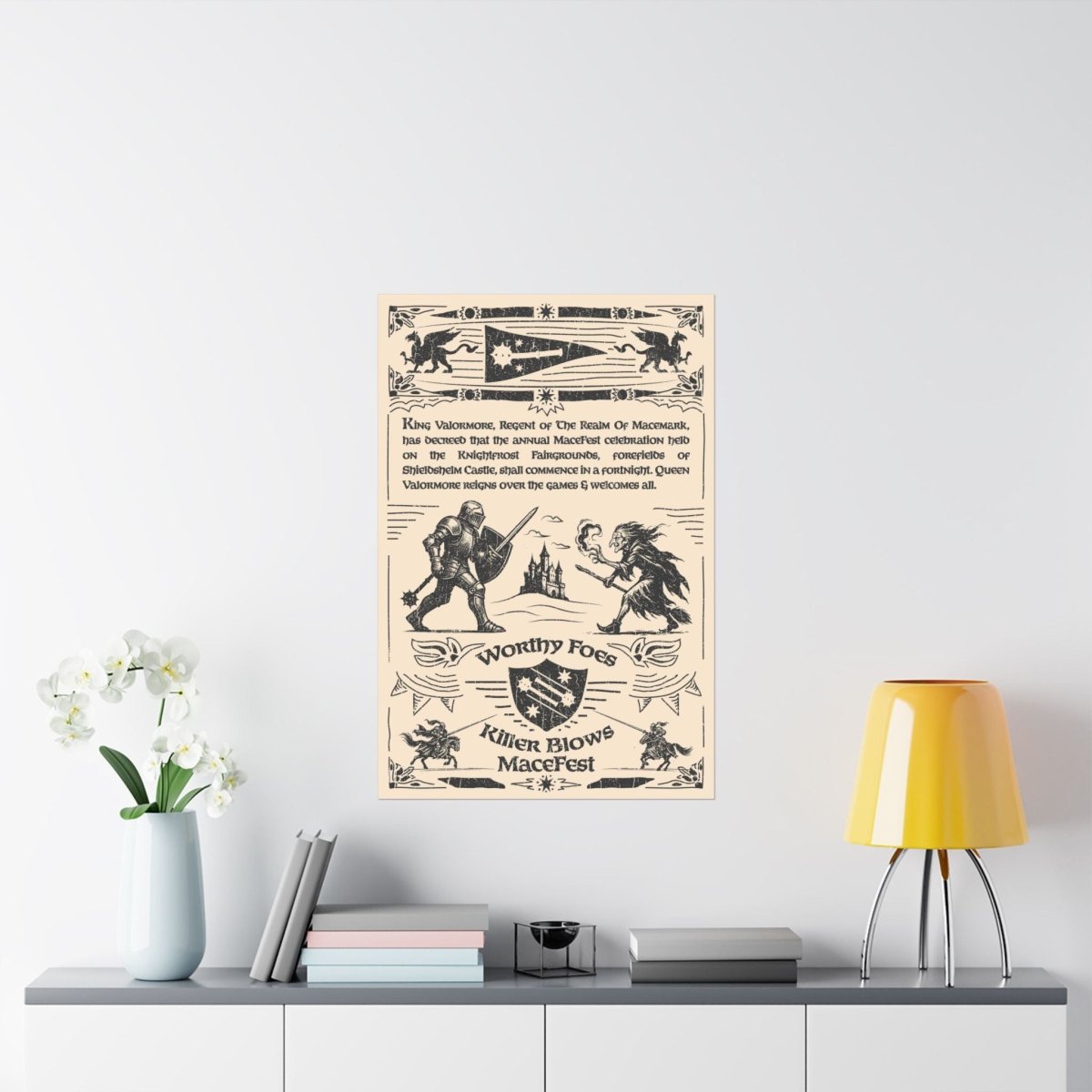 MaceFest Knight Battles Premium Art Print Fairytale