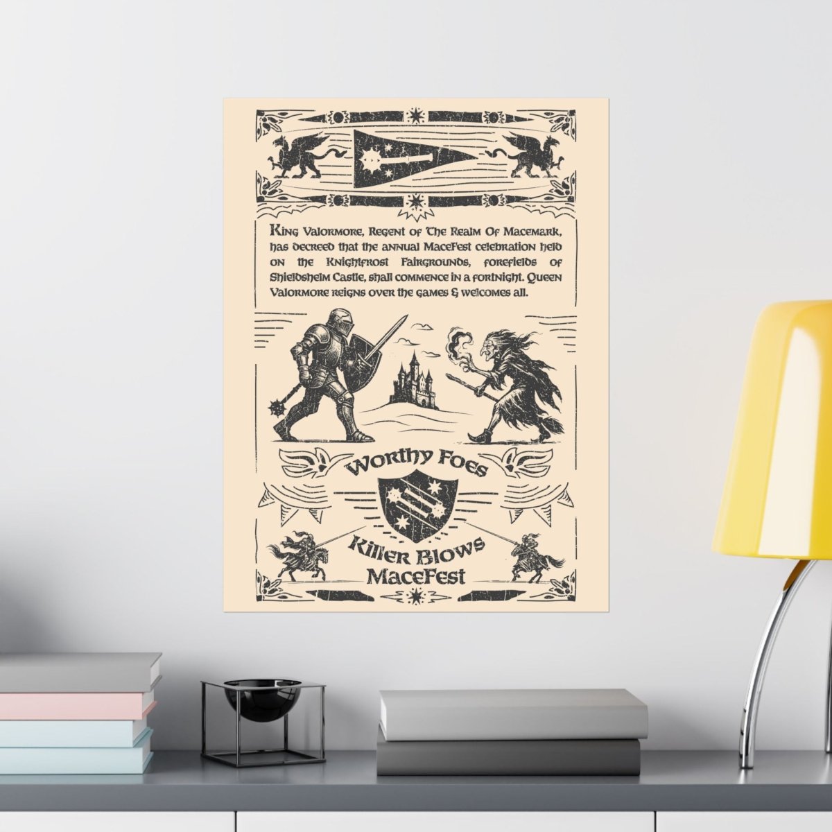 MaceFest Knight Battles Premium Art Print Fairytale