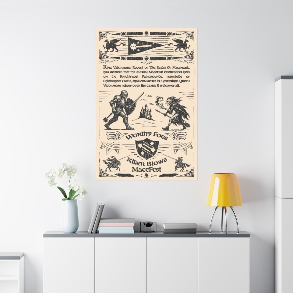 MaceFest Knight Battles Premium Art Print Fairytale