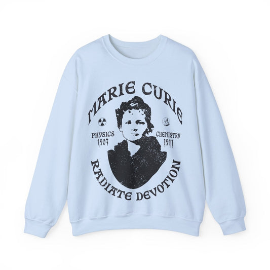 Marie Curie Fleece Sweatshirt, Science and Devotion, Her Gift