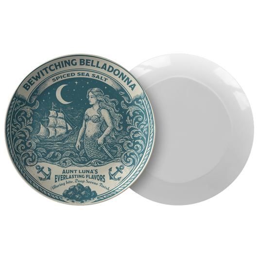 Meal Gift Belladonna Poison Plate from Aunt Luna's Everlasting Flavors, Dinnerware or Decor, 1 or Sets of 2, 4, Funny Spooky Halloween